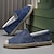 ieftine Saboți și Mocasini Bărbați-pantofi slip-on spadrile din pânză roșie pentru bărbați cu talpă din frânghie de iută – încălțăminte confortabilă de vară