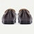 preiswerte Halbformell-Herren-Loafer aus hochwertigem Rindsleder mit goldener Schnalle, klassische Slipper im formellen Stil für Business, Arbeit und Freizeit