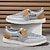 economico Sneakers da uomo-scarpe sportive da uomo in maglia grigia con dettagli in pelle e design allacciato – comode calzature casual e da esterno