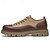baratos Casual-sapatos masculinos duráveis de couro sintético e camurça com cadarço – calçados casuais elegantes para uso diário e ao ar livre