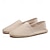 halpa Miesten loaferit ja nauhattomat kengät-miesten beige canvas espadrille-slip-on kengät juuttiköysipohjalla – mukavat kesäiset vapaa-ajan jalkineet