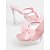 billige Semi-formell-rosa satengsløyfe plattformhæler for kvinner med tydelig stilettodesign – stilige brudesko til bryllup og spesielle anledninger