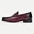 preiswerte Loafer aus hochwertigem Leder-stilvolle burgunderfarbene Leder-Loafer mit handgenähten Brogue-Details für Herren | perfekt für Freizeit und Business Casual