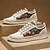 billige Herresneakers-mænds afslappede lærredssneakers med tribal print og jute reb sål – behageligt hverdagsfodtøj