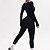 billiga Set och One-Pieces-Dam Jumpsuit Träningsdräkt Onesie Grundläggande Ensfärgat Kroppsdräkt Byxdress Svart Blå Yoga Kondition Gymträning Andningsfunktion Mjuk Långärmad Sport Sportkläder Elastisk Smal