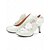 billige Semi-formell-kvinners hvite blonder bryllup hæler – rhinestone pyntet blomsterdesign brudesko for elegante anledninger