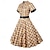 billige Kjoler-1950'erne Retro / vintage rockabilly Kjoler Swing kjole Flare kjole Ternet / Gingham Figursyet Gynge Udklædning Dame Valentinsdag Fest Stævnemøde tefest Voksne Kjole Forår sommer