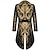 abordables Ropa de calle-Retro Antiguo Medieval Renacimiento Abrigo Chaqueta Frac Príncipe Noble Disfraz Hombre Steampunk Víspera de Todos los Santos Mascarada Rendimiento Fiesta / Noche Mascarada Adulto Chaqueta