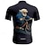 abordables Maillots pour hommes-Homme Maillot de cyclisme Graphique Manche Courte Cyclisme T-shirt Maillot avec 3 poches arrière VTT Vélo tout terrain Séchage Rapide Design Anatomique Évacuation de l'Humidité Respirant Des sports