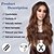 economico Parrucche trendy sintetiche-parrucca lunga ondulata per donna parrucca riccia ondulata con riga centrale parrucca sintetica dall&#039;aspetto naturale in fibra resistente al calore per uso quotidiano alle feste