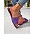 billiga Avslappnade sandaler-slip-on sandaler för kvinnor med rufsiga konstläderband, minimalistisk avslappnad stil för sommaroutfits och vardagskläder