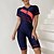 billige One Pieces Rash Guards-Dame Rash-guard One-Piece Badetøy Lapper Trykket Forside Glidelås Hurtigtørkende Lettvekt Pustende Kortermet Kroppsdrakt Badedrakt Surfing Strand Vannsport Sommer