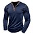 tanie Casualowa koszulka Henley-Męskie Koszulka z guzikami Podkoszulek Koszula Henley Koszulki Długi rękaw Henley Wiosna i jesień Niejednolita całość Moda Designerskie Podstawowy Niejednolita całość Urlop Ulica Wyjściowe Wino