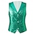 cheap Tops-Disco 1980s Vest Disco Sequins Fancy Dress Men's Carnival Costume Masquerade Performance Party Club Adults' Vest All Seasons