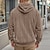 abordables sudaderas basicas hombre-Hombre Sudadera Sudadera con capucha de lana Albaricoque Negro Azul Piscina Marrón Gris Con Capucha Plano Jacquard Bolsillo Estriado Con Texturas Deporte Diario Festivos Poliéster Ropa de calle