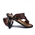 abordables sandales d&#039;extérieur-sandales à orteils en similicuir pour hommes – tongs de style vintage avec rivets décoratifs pour une tenue de plage décontractée en été