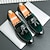 economico Mocassini-mocassini da uomo in finta pelle verniciata nera con nappine – scarpe eleganti slip-on con dettagli in velluto per matrimonio e abbigliamento formale