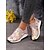 billige Sneakers til kvinner-slip-on joggesko med blomsterpaljett for kvinner - komfortable glitter fritidssko med kilesåle, perfekt for fotturer eller festklær