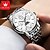 levne Mechanické hodinky-OLEVS Muži mechanické hodinky Módní Hodinky na běžné nošení Obchodní Wristwatch Automatické natahování Zobrazení fáze měsíce Svítící Kalendář Ocel Hodinky