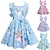 abordables Vestidos de unicornio-Niños Chica Vestido Unicornio Sin Mangas Exterior Casual Volante Moda Adorable Algodón Sobre la rodilla Vestido informal Vestido de una línea Verano Primavera 4 años + Verde Claro Rosa Morado
