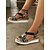 cheap Espadrille Sandals-Women's Boho Espadrille Wedge Sandals with Metallic Ring Detail - Strappy Summer Shoes for Casual and Beachwear