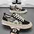 billige Herresneakers-mænds afslappede lærredssneakers med tribal print og jute reb sål – behageligt hverdagsfodtøj