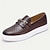 billige Premium læder loafers-slip-on sneakers til mænd i premium koskind med vævet læderdesign, kvast- og guldkædedetalje, afslappet og stilfuldt til hverdagsbrug