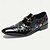 preiswerte Elementare Anzugschuhe-Schwarze Lacklederloafer für Männer mit goldener Spitze floralen und metallischen Schnallen – Premium-Kuhlederformalschuhe für Hochzeiten Partys und besondere Anlässe