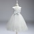 abordables Robes à Fleurs pour Filles-Robe de Demoiselle d&#039;Honneur Fille enfants Fille Robe de princesse Utilisation Mariage Soirée Elégant Magnifique Maille Couleur unie Sans Manches Col Ras du Cou Gris Rouge vin 4 ans et +