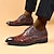 economico Formale-scarpe eleganti da uomo in similpelle con motivo coccodrillo marrone – calzature formali con lacci e design strutturato per lavoro e matrimoni