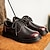 economico Casuale-scarpe oxford stringate in similpelle nera da uomo con cuciture rosse – calzature eleganti, formali e casual per lavoro, affari e uso quotidiano