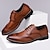 abordables Officiel-chaussures oxford classiques marron à bout golf pour hommes – chaussures habillées à lacets en similicuir pour les affaires et les occasions formelles