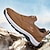 billige Herresneakers-slip-on vandresko til mænd – slidstærke udendørs sneakers med skridsikker sål, letvægtsdesign og åndbart stof til trailløb og camping