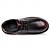 economico Casuale-scarpe oxford stringate in similpelle nera da uomo con cuciture rosse – calzature eleganti, formali e casual per lavoro, affari e uso quotidiano