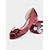 preiswerte Halbformell-burgunderfarbene Peep-Toe-Schuhe aus Satin für Damen mit Schleife und Strassverzierungen – elegante Hochzeitsschuhe für die Braut und formelle Anlässe