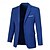 cheap Men&#039;s Classic Blazers-Men&#039;s Blazer Business Cocktail Party Wedding Party Fashion Casual Spring &amp;  Fall Polyester Plain Buttons Pocket Comfortable Single Breasted Blazer Black White Navy Blue Royal Blue