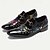 preiswerte Elementare Anzugschuhe-Schwarze Lacklederloafer für Männer mit goldener Spitze floralen und metallischen Schnallen – Premium-Kuhlederformalschuhe für Hochzeiten Partys und besondere Anlässe
