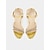 voordelige Nachtleven feest-Gouden, met strass versierde, open stiletto sandalen voor dames met bandjes - perfect voor bruiloften of avondevenementen