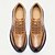 abordables Zapatillas de cuero premium-Zapatillas elegantes de cuero marrón con cordones y detalles perforados para hombre | Perfectas para uso casual y de negocios