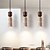 economico Design del Cilindro-lampada a sospensione moderna nordica in pietra naturale e27 fonte di luce lampada da soffitto a testa singola lampada da comodino in legno camera da letto lampada a sospensione 24cm 85-265v