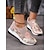 billige Sneakers til kvinner-slip-on joggesko med blomsterpaljett for kvinner - komfortable glitter fritidssko med kilesåle, perfekt for fotturer eller festklær