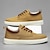 voordelige Herensneakers-heren casual veterschoenen van canvas – lichtgewicht ademende schoenen met leren accenten, perfect voor dagelijks gebruik en buitenactiviteiten