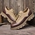 baratos Casual-sapatos masculinos duráveis de couro sintético e camurça com cadarço – calçados casuais elegantes para uso diário e ao ar livre