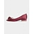 preiswerte Halbformell-burgunderfarbene Peep-Toe-Schuhe aus Satin für Damen mit Schleife und Strassverzierungen – elegante Hochzeitsschuhe für die Braut und formelle Anlässe