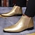 levne Boty Chelsea-pánské fialové lakované chelsea boots z umělé kůže s elastickým goringem – stylová ležérní i společenská obuv