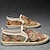 preiswerte Herrenpantoletten &amp; -slipper-Espadrilles-Schlupfschuhe aus Canvas mit Animalprint und Juteseilsohle für Herren – bequemes, lässiges Sommerschuhwerk