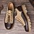 baratos Casual-sapatos masculinos duráveis de couro sintético e camurça com cadarço – calçados casuais elegantes para uso diário e ao ar livre