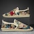 preiswerte Herrenpantoletten &amp; -slipper-Espadrilles-Schlupfschuhe aus Canvas mit Animalprint und Juteseilsohle für Herren – bequemes, lässiges Sommerschuhwerk