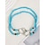 voordelige Vakantieaccessoires-bohemian dubbel hart kralen enkelbandje voor dames, handgemaakte strand sieraden met turquoise en witte kralen, perfect voor de zomer, vakanties en cadeaus
