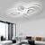 levne Vestavná světla-moderní LED více kroužky zapuštěné stropní světlo ostrovní design stropní světla kovové lakované povrchy 110-240v 80cm